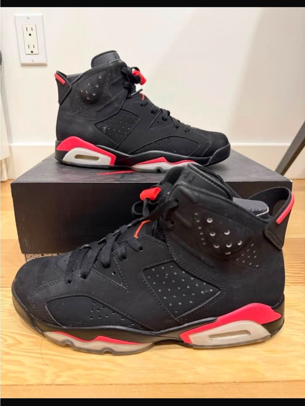 100% Authentic Jordan 6 Retro Infrared Black